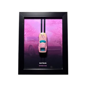 Framed Hot Wheels Display – Datsun 240Z (Sakura Pink Edition) | Premium Wall/Desk Décor